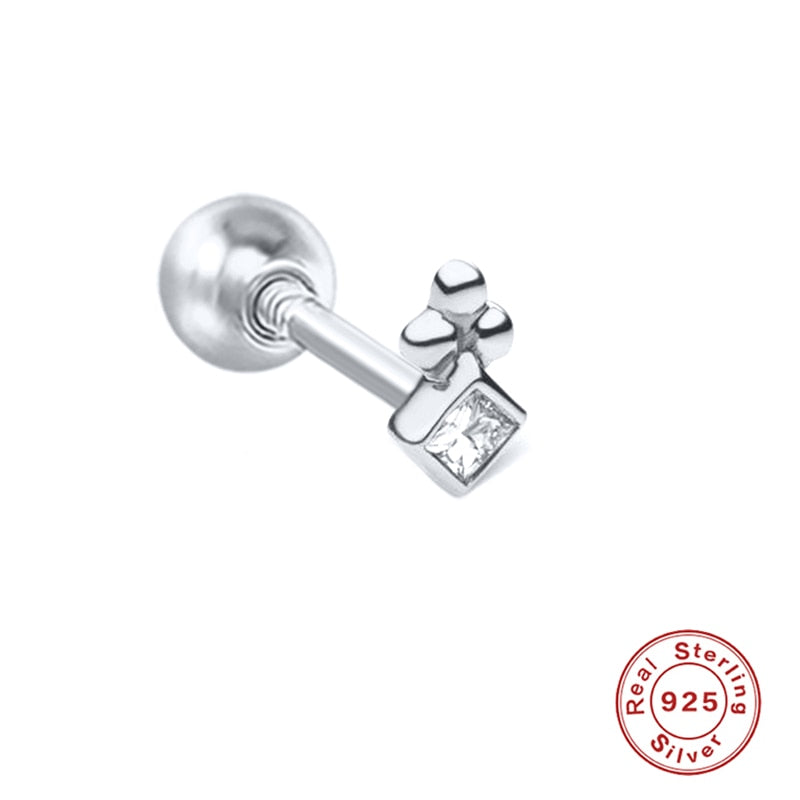 ROXI Small Crown Moon Star Lightning Constellation Stud Earrings for Women 925 Sterling Silver Piercing Earring Kolczyki Damskie