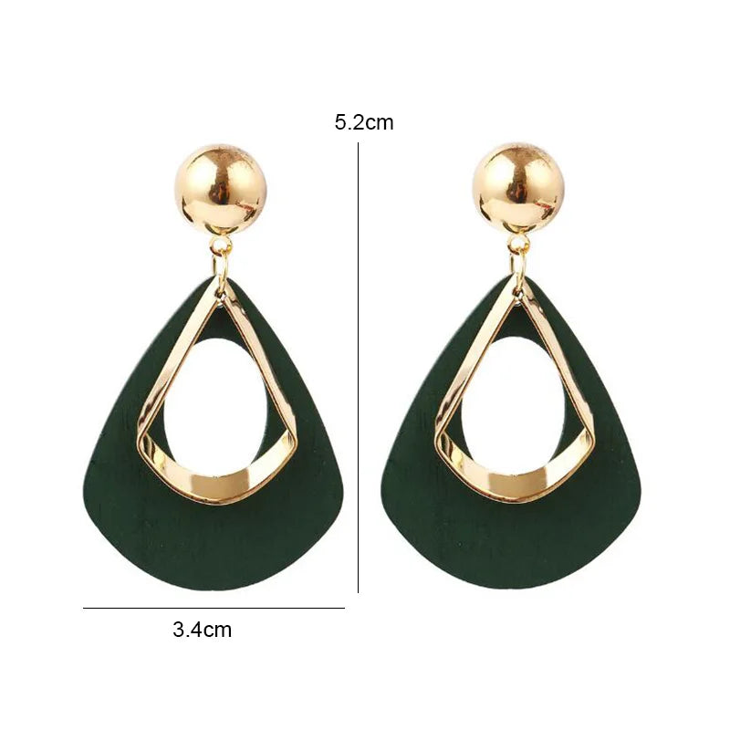 Black Leaf Pearl Crystal Long Earrings Jewelry