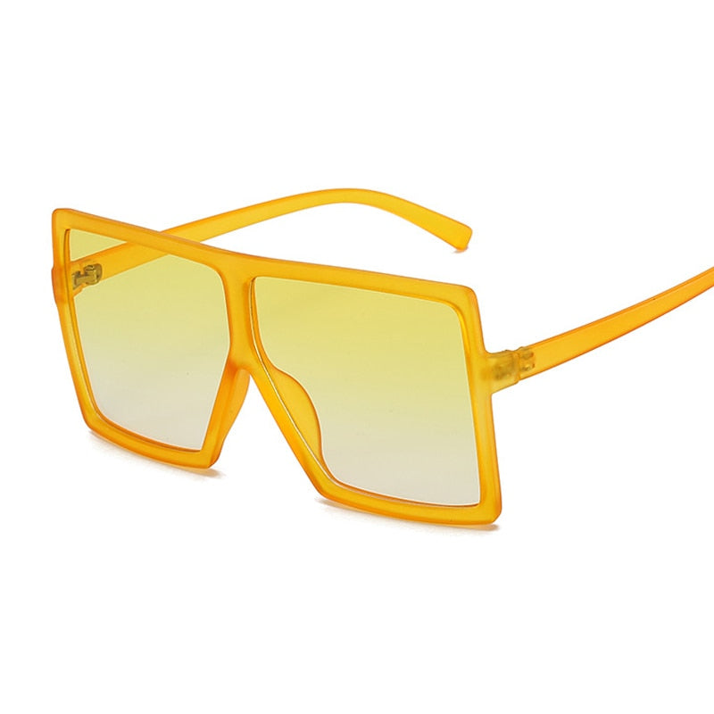 Oversized Shades Sunglasses Woman Pink Fashion Square Glasses Big Frame Sun Glasses Female Vintage Retro Unisex Oculos Feminino
