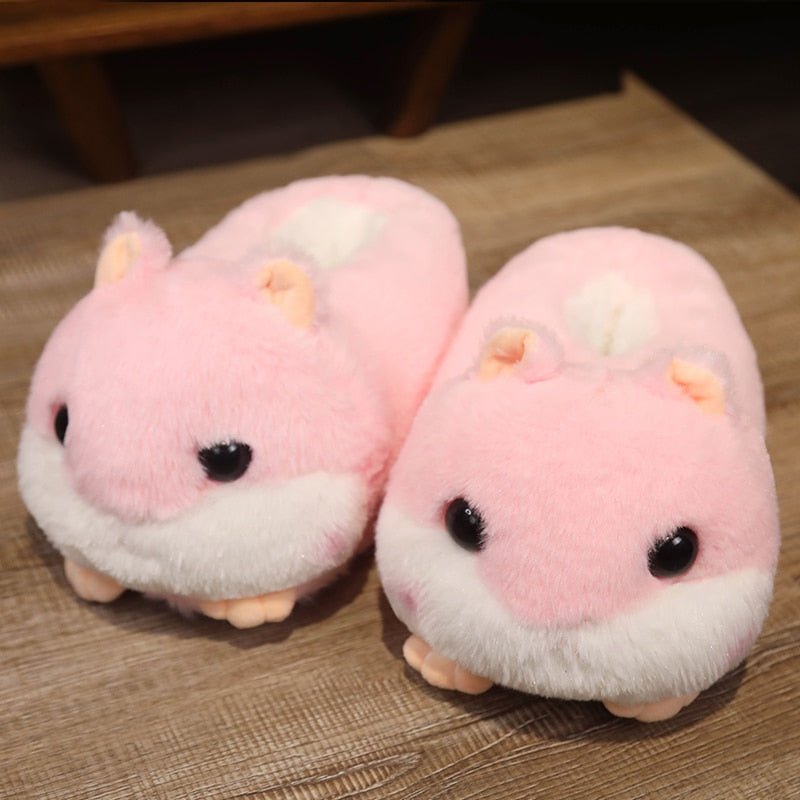 One Size US 6-10.5 Winter Men Women Slippers Indoor Toys Animal Unicorn Dinosaur Husky Totoro Shoes Warm Home House Slides