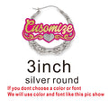 Big Bamboo Personalized Name Custom Earrings C4 - Charlie Dolly