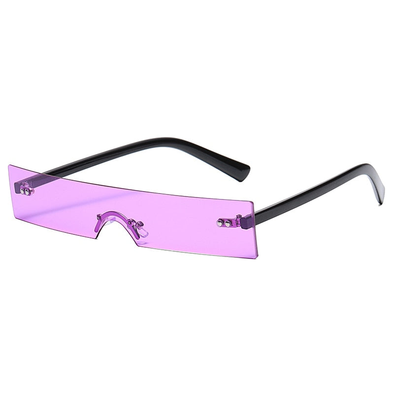 Small Rectangle Sunglasses Women Vintage Brand Designer Red Pink Lens Sun Glasses Personality Narrow Shades gafas de sol
