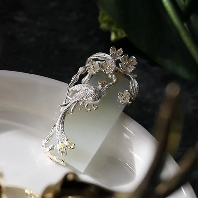 Silver-Inlaid Natural Hetian Jade Phoenix Clavicle Necklace, Ethnic Wedding Talisman