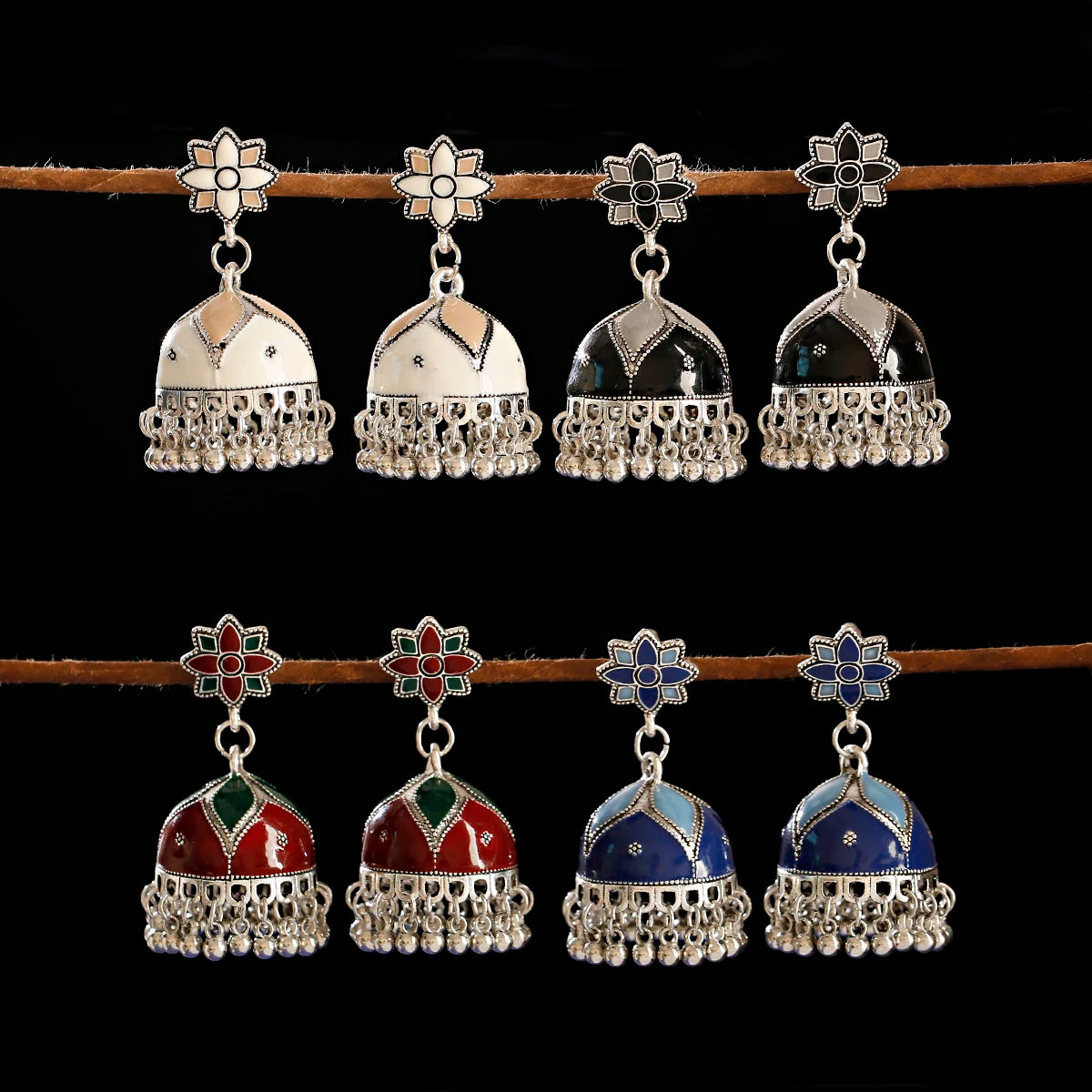 Pearl Bead Indian Jhumka Hanging Earrings Jewelry