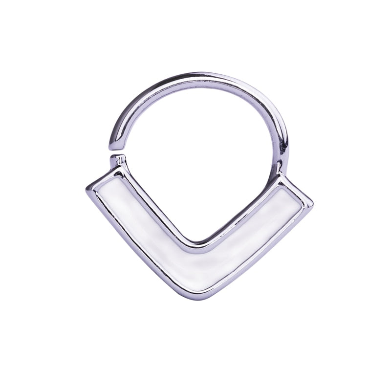 1pc Copper Nose Rings Hoop Septum V-Shap Ear Stud Tragus Cartilage Earring Helix Eyebrow Lip Piercing Nariz Body Jewelry 18G