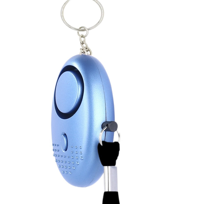 Portable Self Defense 130dB Anti Aggression Personal Security Alarm Keychain LED Lights Emergency Safety For Women