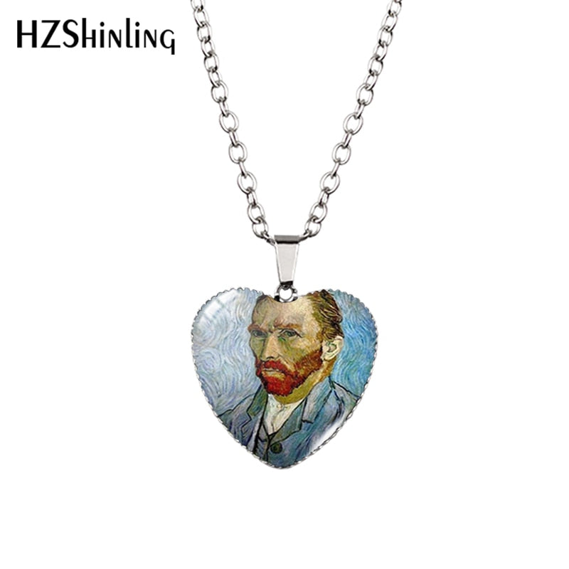 Sunflower Heart Necklace Yellow Sunflower Pendant Glass Picture Jewelry Fashion Heart Necklace HZ3