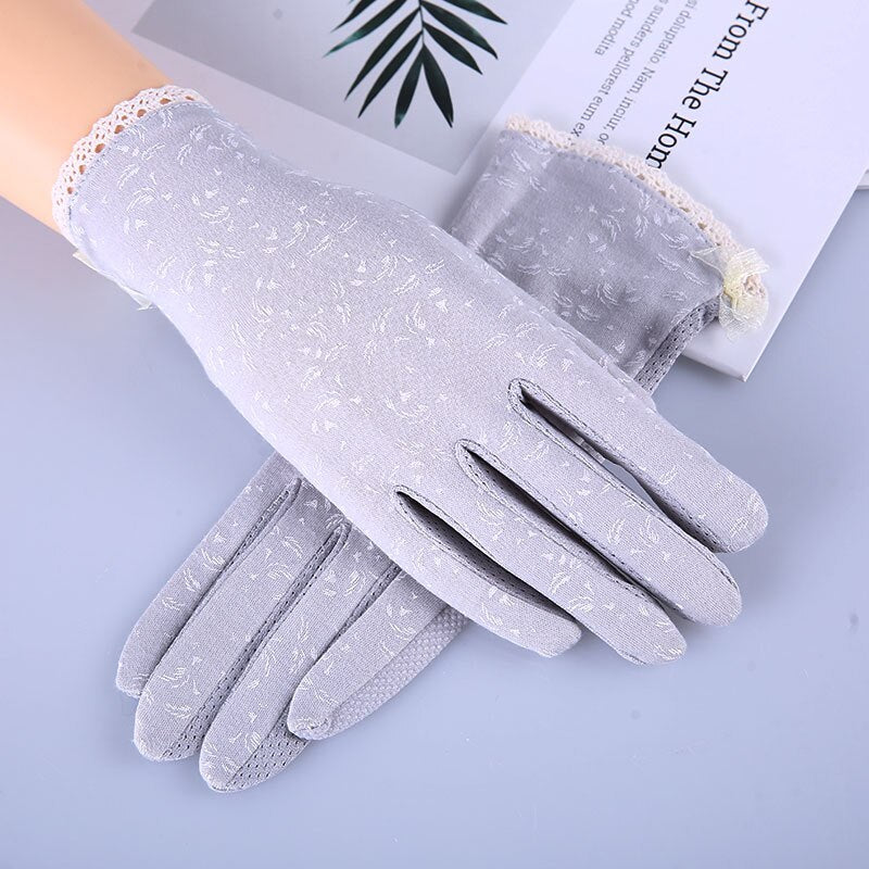 Women Sunscreen Stretch Gloves Summer Spring Lady Touch Screen Anti Uv Slip Resistant Driving Glove Breathable Guantes Pink