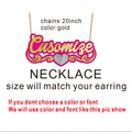 Big Bamboo Personalized Name Custom Earrings C4 - Charlie Dolly