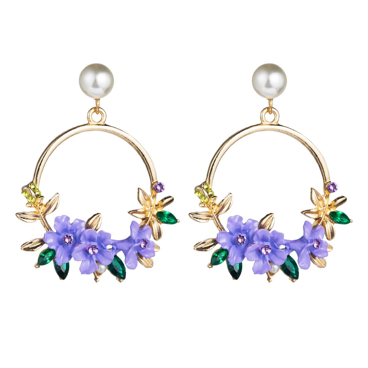 Fashion Boho Earrings For Women Colorful Style Sweet Flower Earrings Jewelry Spring Summer Floral Beaded Earrings Accessories