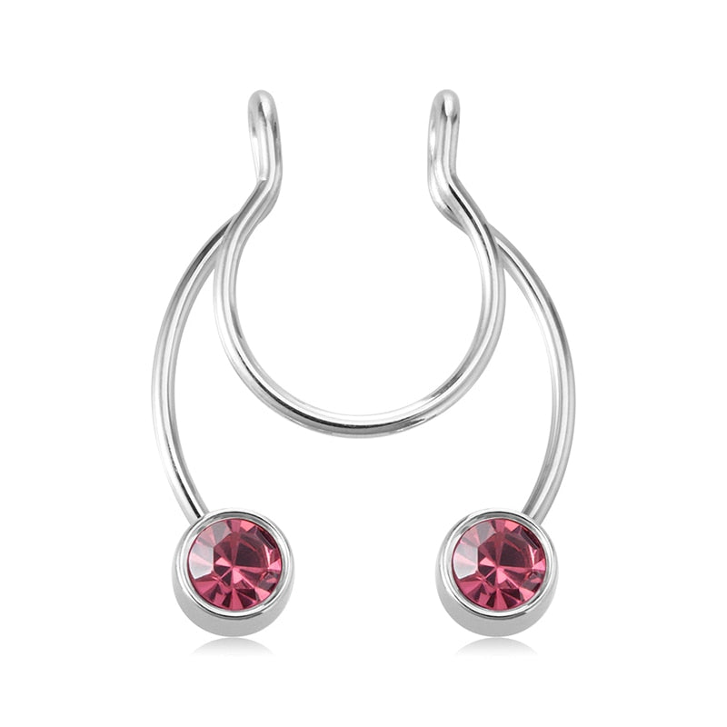 1-5pcs New Fake Nose Piercing Fake Nose Ring Hoop Septum Rings Surgical Steel Colorful Fake Piercing Nose Piercings Jewelry 20G