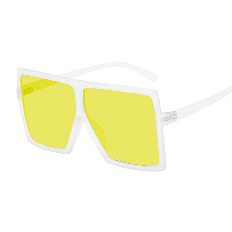 Oversized Shades Sunglasses Woman Pink Fashion Square Glasses Big Frame Sun Glasses Female Vintage Retro Unisex Oculos Feminino