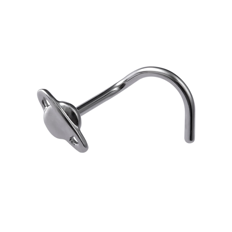 1PCS Fashion Nose Piercing rings 20G Steel Bar Nostril Nose Septum 5-Shape Screws Nose Studs Delicate Piercing Jewelry In Nose