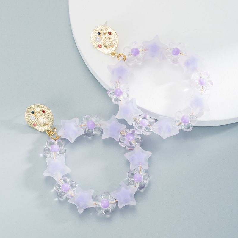 Fashion Boho Earrings For Women Colorful Style Sweet Flower Earrings Jewelry Spring Summer Floral Beaded Earrings Accessories