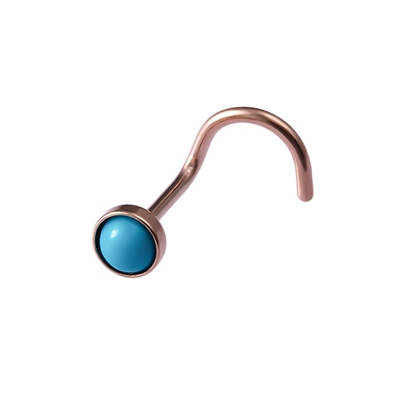 1PCS Fashion Nose Piercing rings 20G Steel Bar Nostril Nose Septum 5-Shape Screws Nose Studs Delicate Piercing Jewelry In Nose