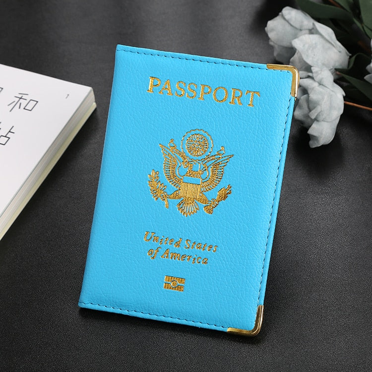 Personalised Passport Cover women With Name USA Cute Pink Personalized Passport Holder designer Travel Passport Case Pouch