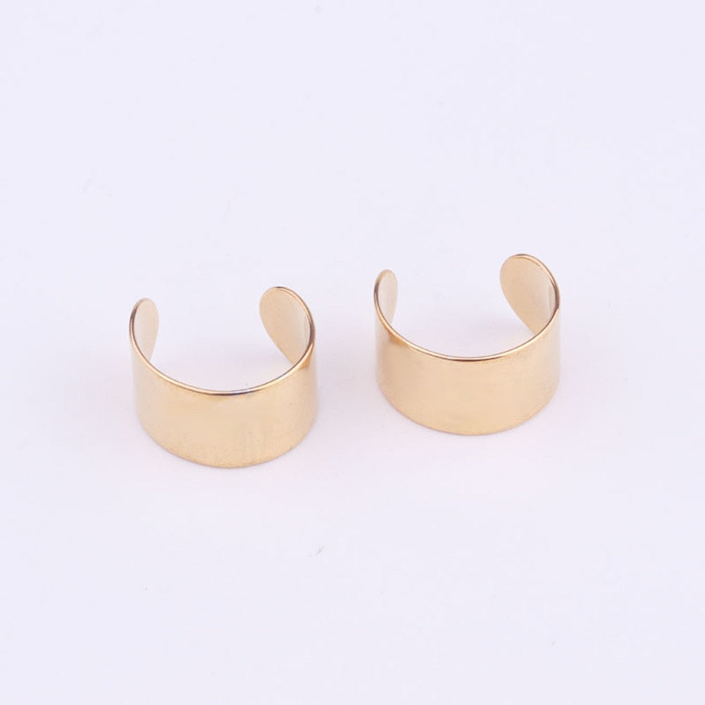 1Pcs Punk Rock Ear Earrings Fashion Women Cartilage Clip Cuff Wrap No Piercing-Clip On Women's Fashion Jewelry Accessories