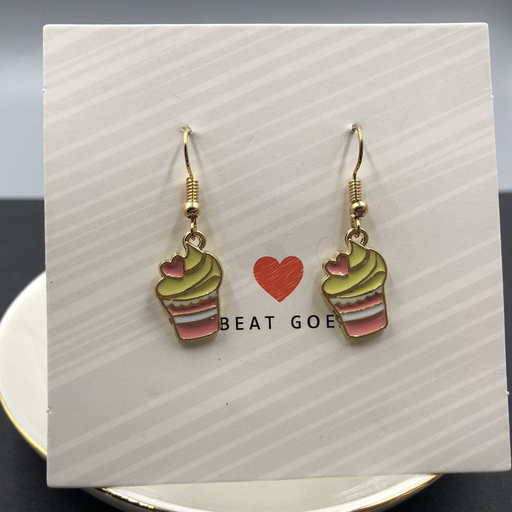 Fashion Creative Simulation Ice cream earrings Cute Handmade Earrings Womens Jewelry