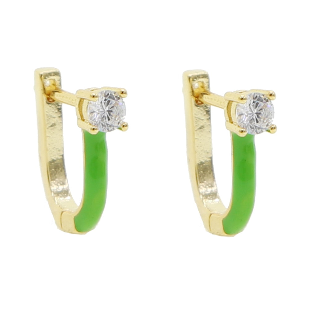 2020 summer hot selling no piercing Neon enamel ear cuff clip on earring Colorful fashion women jewelry