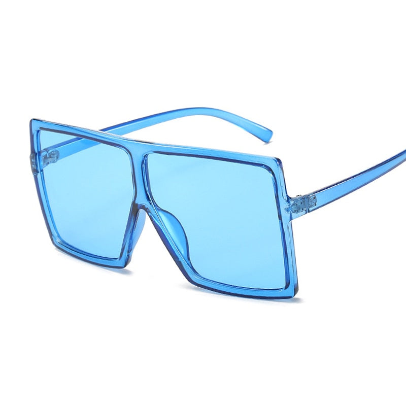 Oversized Shades Sunglasses Woman Pink Fashion Square Glasses Big Frame Sun Glasses Female Vintage Retro Unisex Oculos Feminino