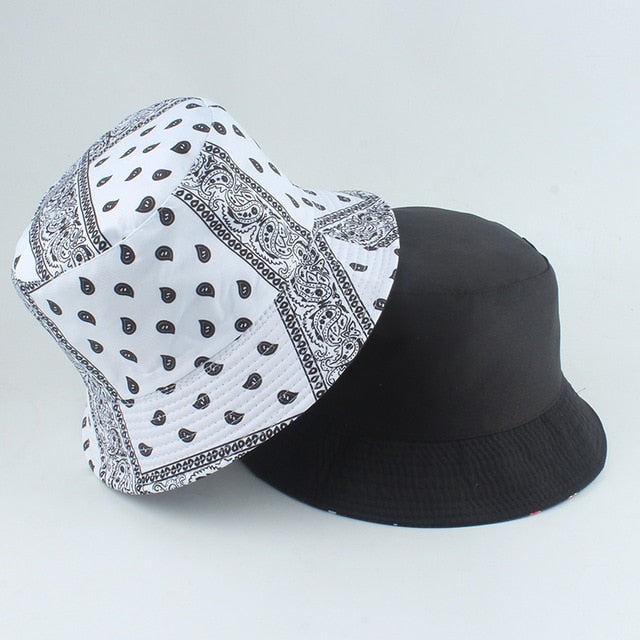 2021 New Fashion Korean Pink Cow Print Bucket Hat Women Reversible Fishing Cap Bob Chapeau Autumn Summer