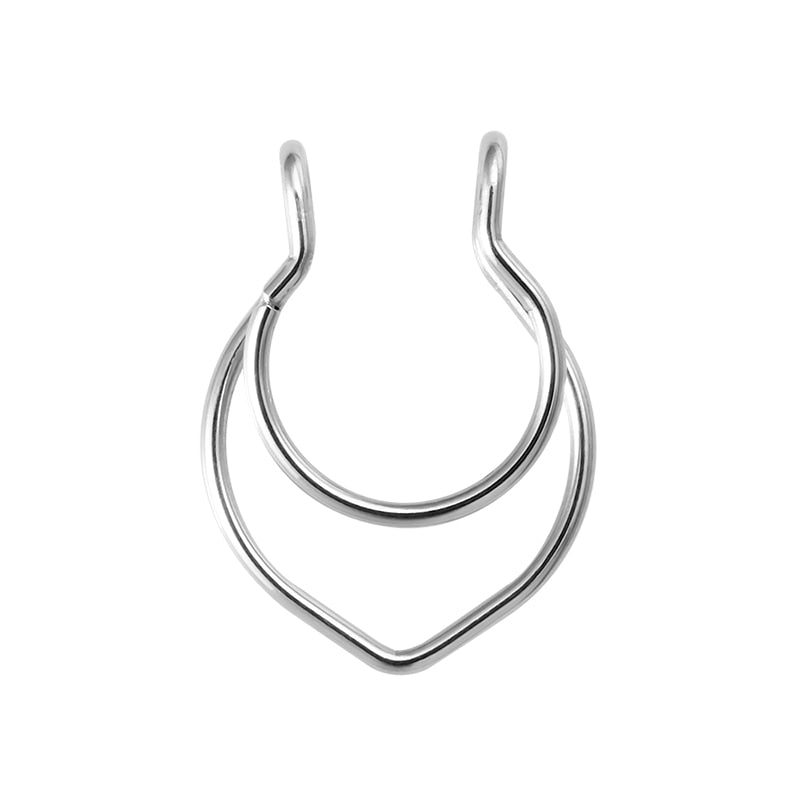 Fake Nose Ring Non Piercing Horseshoe Septum Piercing Magnetic Hoop Stainless Steel Reusable Magnet Punk for Women Jewelry Gifts