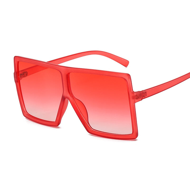Oversized Shades Sunglasses Woman Pink Fashion Square Glasses Big Frame Sun Glasses Female Vintage Retro Unisex Oculos Feminino