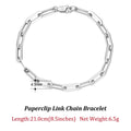 ORSA JEWELS 14K Gold Plated Genuine 925 Sterling Silver Paperclip Neck Chain 6/9.3/12mm Link Necklace for Women Men Jewelry SC39 - Charlie Dolly