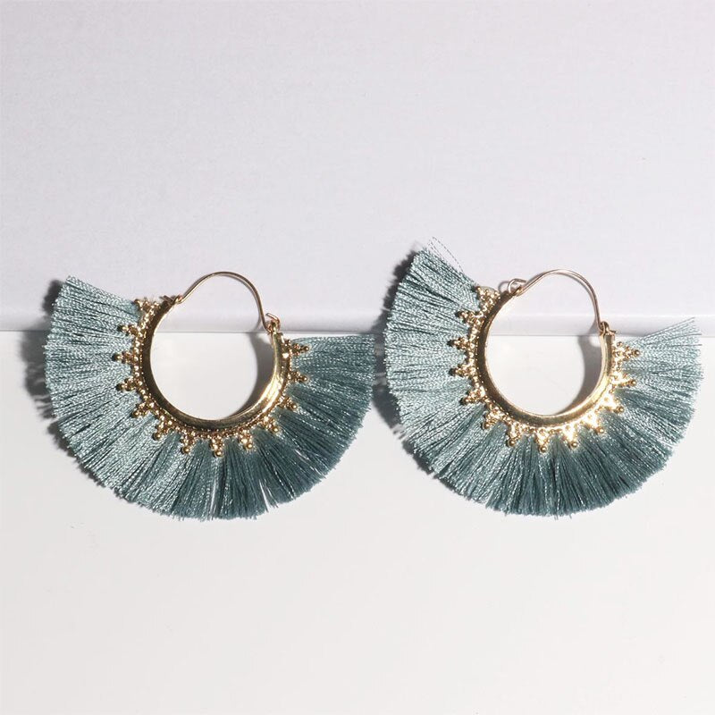 Round Tassel Earrings for Women Jewelry Drop Dangle Earrings Pendientes Mujer Moda Brincos Party Wedding Statement Earrings