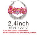 Big Bamboo Personalized Name Custom Earrings C4 - Charlie Dolly