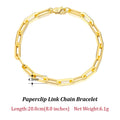 ORSA JEWELS 14K Gold Plated Genuine 925 Sterling Silver Paperclip Neck Chain 6/9.3/12mm Link Necklace for Women Men Jewelry SC39 - Charlie Dolly