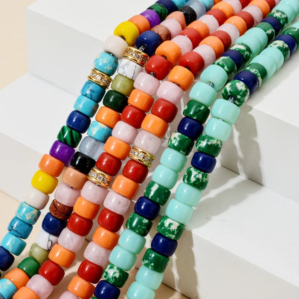 Vintage Boho Handmade Pull Tie on Rope Bracelet DIY Natural Stones Crystal Charm Beads Stone Trendy Bracelet Lucky Jewelry - Charlie Dolly