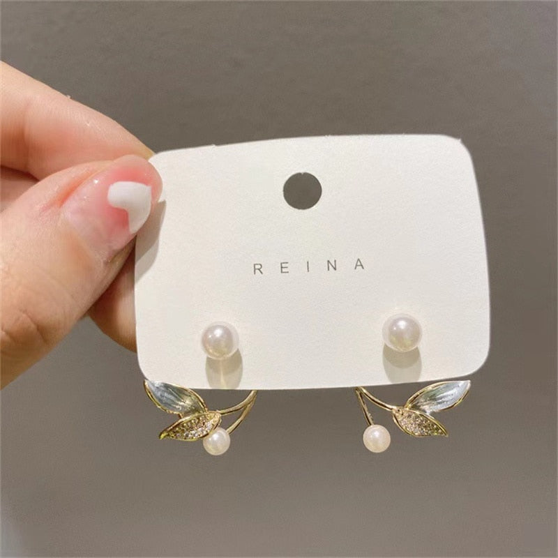 Cute Bowknot Stud Earrings For Women Golden Korean Accessoires Fashion Jewelry pendientes mujer boucle d’oreille femme brincos