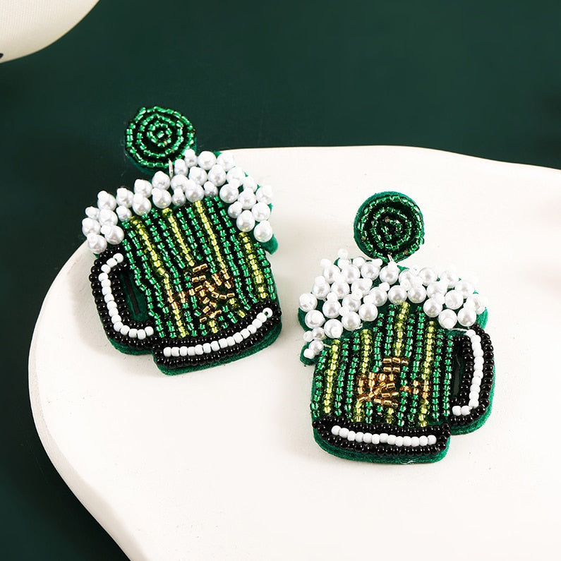 Bohemia Colorful Seed Beads evil eye Flower Drop Earrings For Women Handmade Tassel swan Statement Dangle Earrings Jewelry