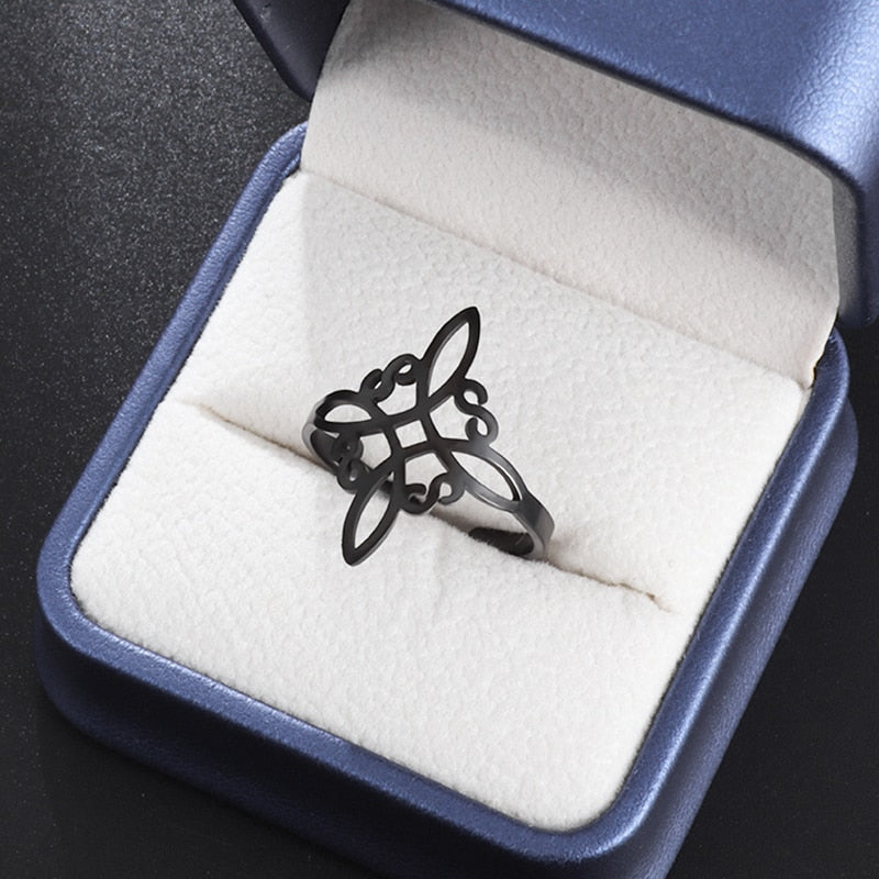 Silver Color Witch Knot Necklace for Women Stainless Steel Choker Necklaces Vintage Amulet Protection Supernatural Jewelry Sets