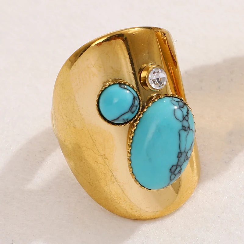 Vintage Boho Zircon Statement Ring