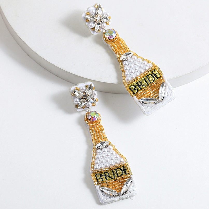 Bohemia Colorful Seed Beads evil eye Flower Drop Earrings For Women Handmade Tassel swan Statement Dangle Earrings Jewelry