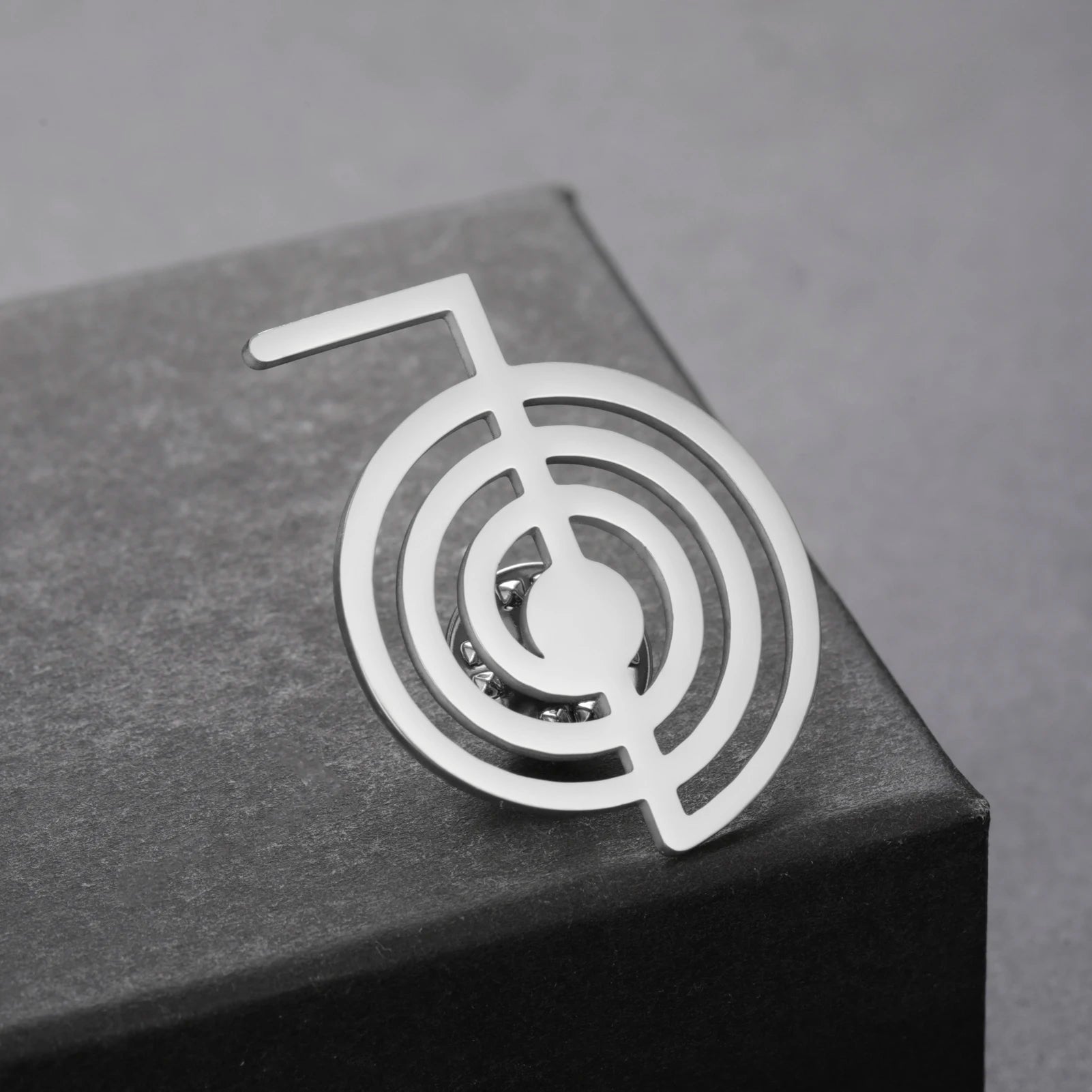 Cho Ku Rei Reiki Symbol Brooch Pin, Sacred Energy Amulet Accessory