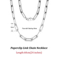 ORSA JEWELS 14K Gold Plated Genuine 925 Sterling Silver Paperclip Neck Chain 6/9.3/12mm Link Necklace for Women Men Jewelry SC39 - Charlie Dolly
