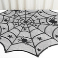 Halloween Black Lace Placemat Happy Halloween Party Decorations 2024 For Home Spider Web Tablecloth Kitchen Dining Table Covers - Charlie Dolly