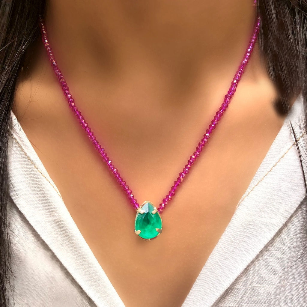 Natural Freshwater Pearl Necklace Boho Multilayer Matching Fashion Jewelry crystal Stone Women