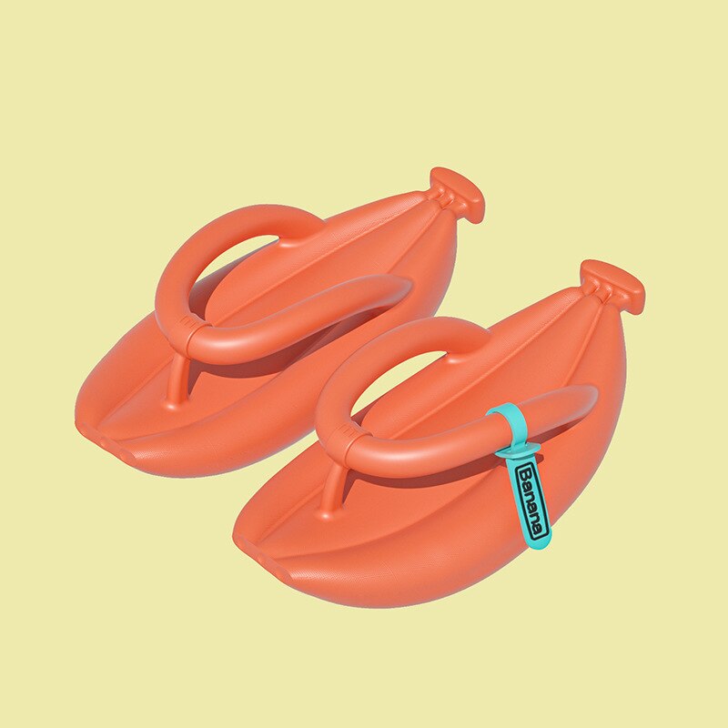Banana Flip Flops for Women Men Summer Slipper Thick Sole Non-slip Beach Sandals Bathroom Couple Funny Banana Slides