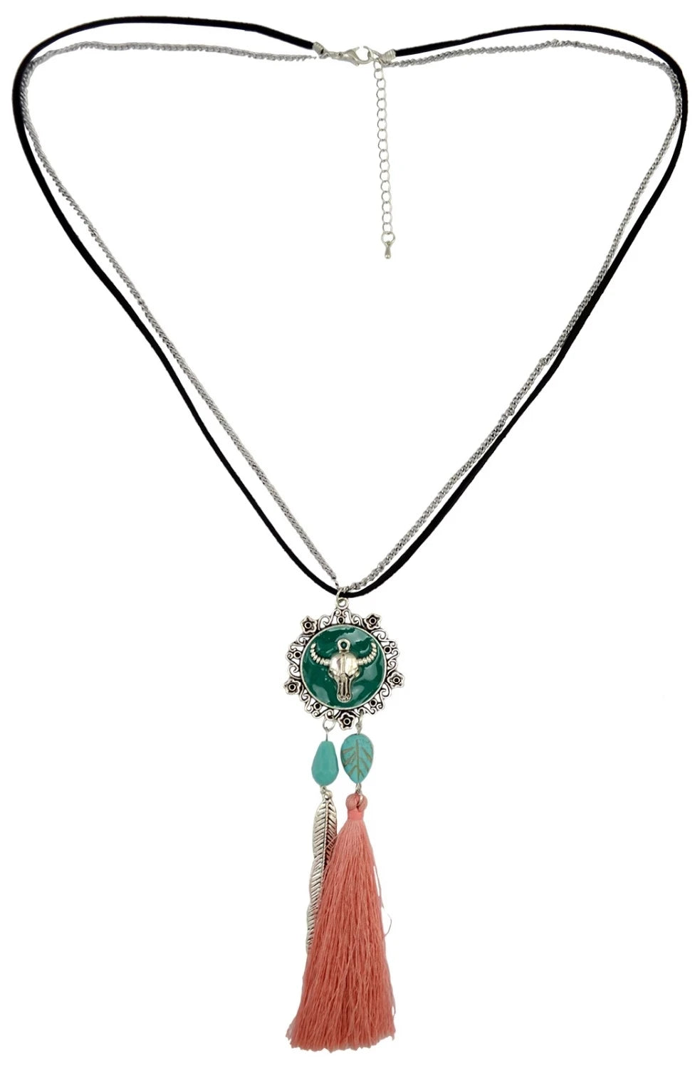 Turkish Coin Stone Tassel Bib Choker Necklace Jewelry