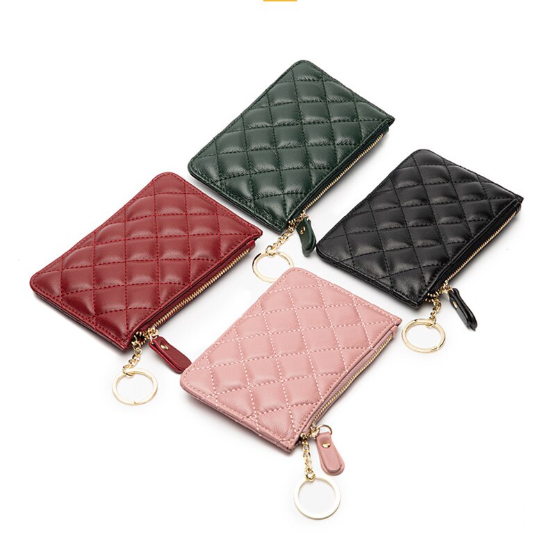 Leather Women Purse Small Wallet Change Coin Pouch Mini Zipper Money Clip Bags Children Pocket Wallets Key Holder - Charlie Dolly