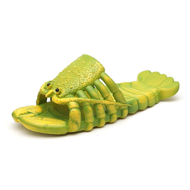 Summer Lobster Slippers Women Funny Animal Flip Flops Cute Beach Casual Shoes Unisex Big Size Soft Beach Slippers