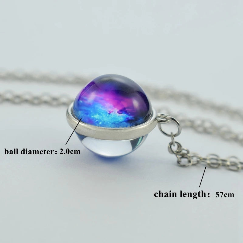 Zodiac Constellation Glow-in-the-Dark Pendant Necklace, Luminous Astrology Talisman