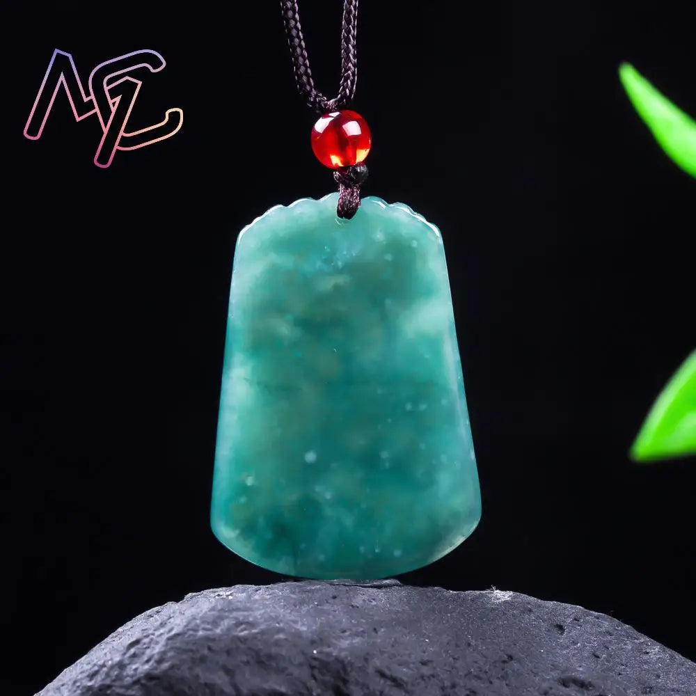 Real Myanmar Jadeite Dragon Pendant Necklace, Luxury Vintage Lucky Talisman