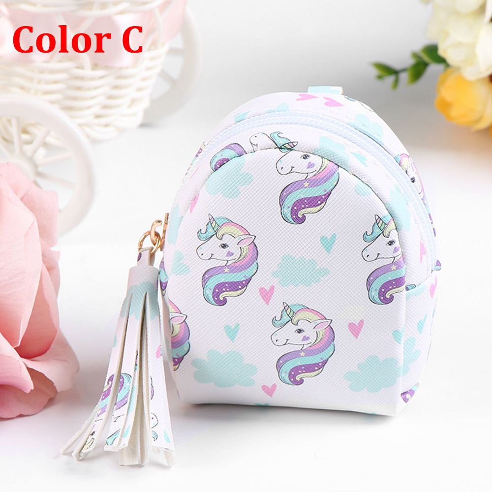 2023 Cartoon Women Girls Mini Coin Bag Cat Printed Coin Purse Keys Card Holder Wallet Money Bags Earphone Package Kids Gifts