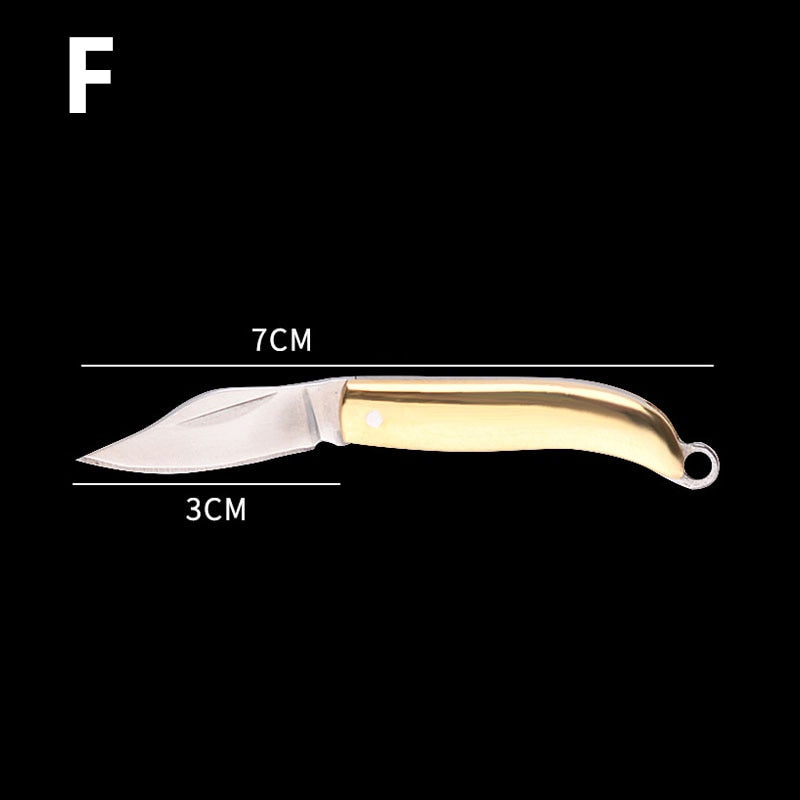 Outdoor Mini Portable Folding Knife Miniature Self Defense Keychain Pocket Knives for Survival Tools Stainless Steel EDC Pendant