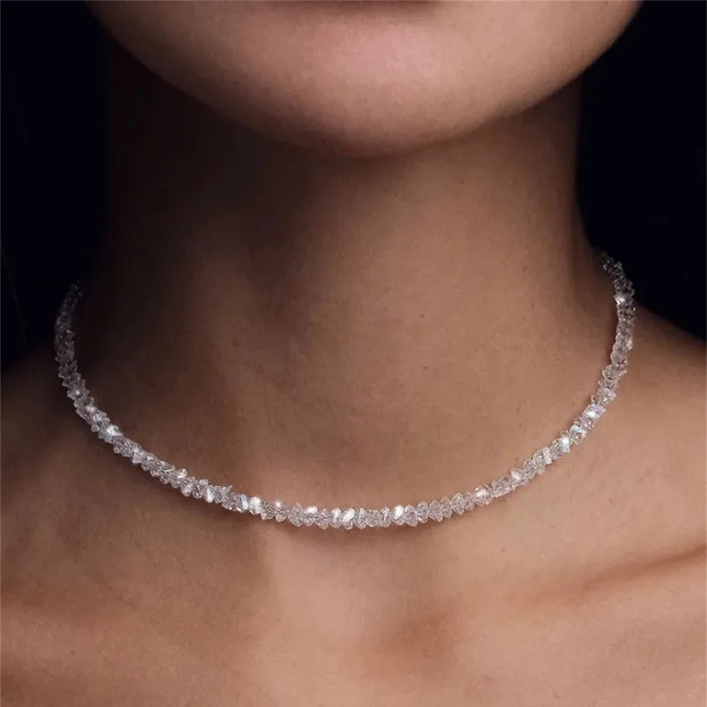 Crystal Star Pendant Tassel Necklace Jewelry